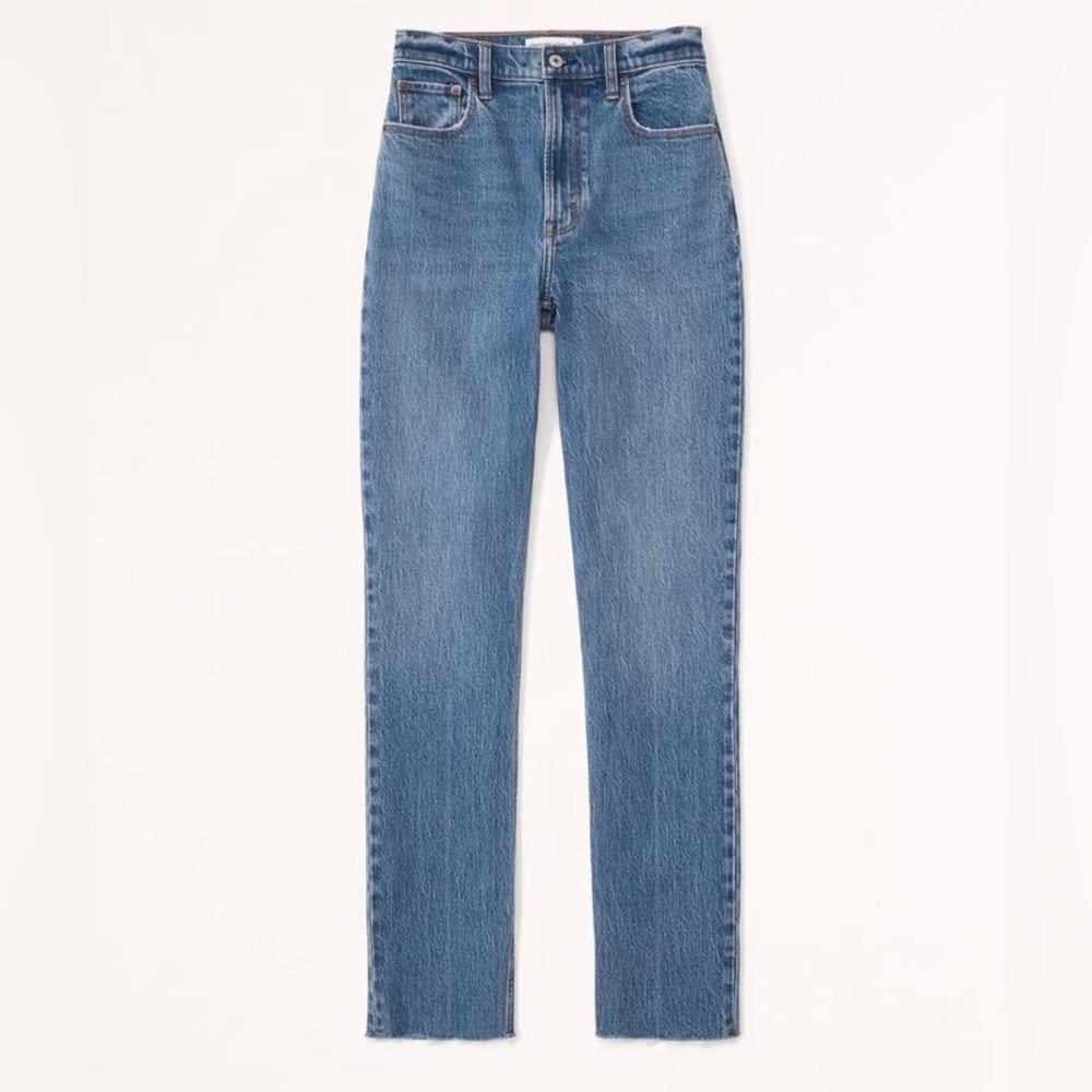 Abercrombie and fitch ultra high rise 90s straight denim jeans